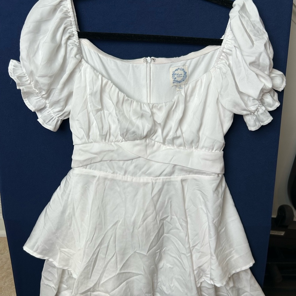 Blue Rain Elegant‎ White Dress
